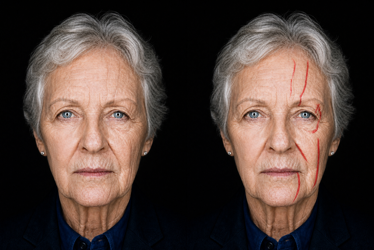 Long term vertical wrinkles
